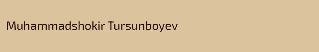 Muhammadshokir Tursunboyev